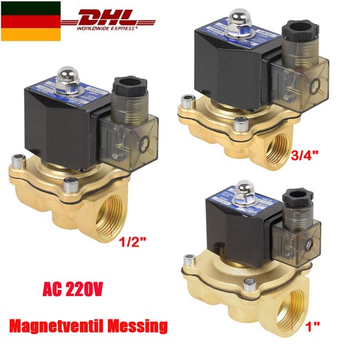 Magnetventil messing 1 2 - 3/4", 1/2"